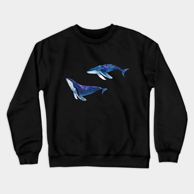 Hydro Flask stickers - ocean blue whale galaxy space | Sticker pack set Crewneck Sweatshirt by Vane22april